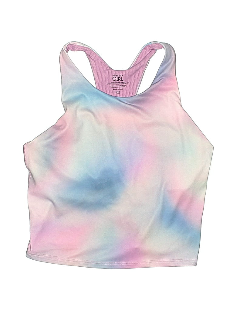 Pre-owned Athleta Girl Kids' Tank Top Pink Halter Neckline Tops
