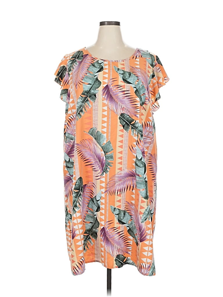 Pre-owned Shein Curve Casual Dress In Orange