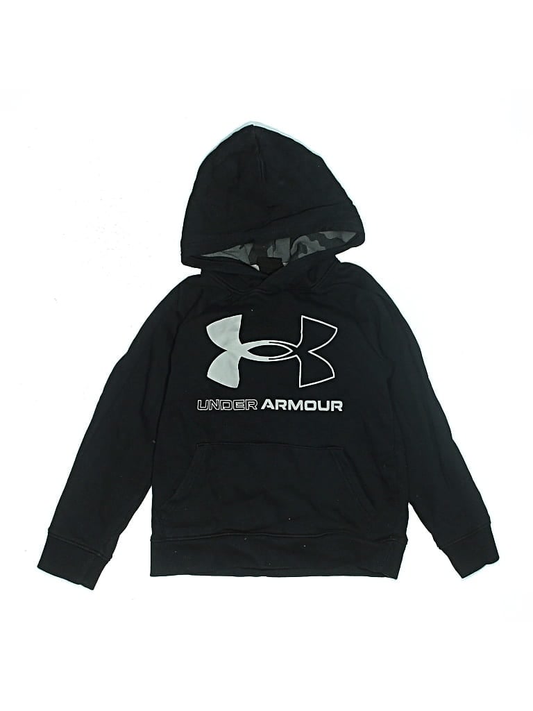 Pre-owned Under Armour Kids' Pullover Hoodie In Black
