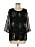 Ronen Chen Black 3/4 Sleeve Blouse Size 6 (1) - photo 1