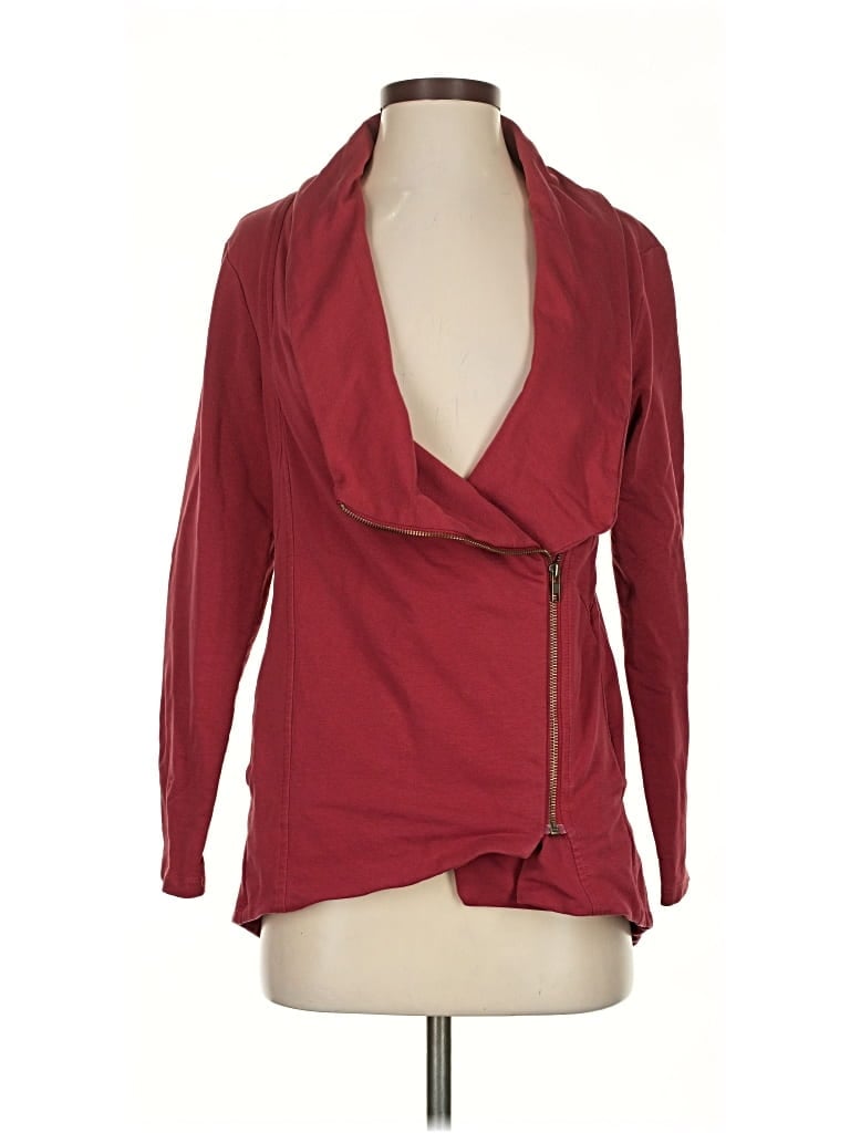 Pre-owned Assorted Brands Cardigan Sweater In Burgundy