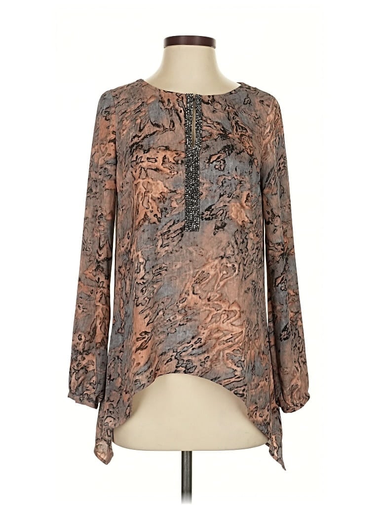 Pre-owned Juicy Couture Long Sleeve Blouse In Brown