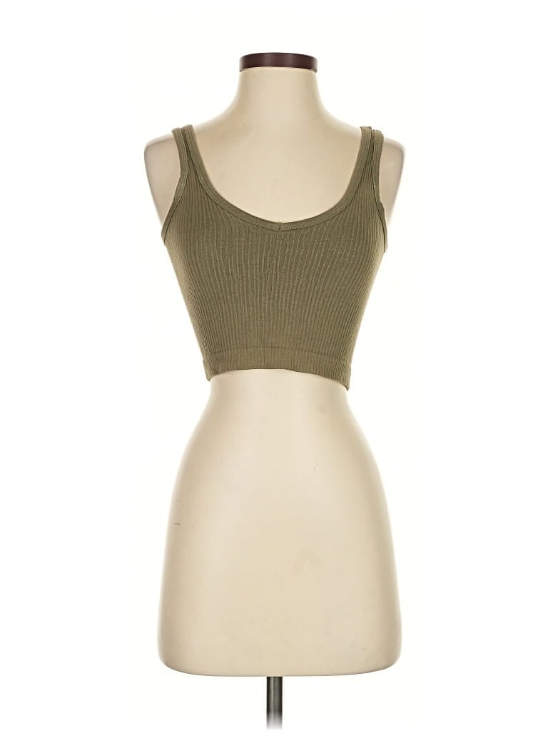 Pre-owned Out From Under Tank Top Tan Strapless Neckline Tops In Brown