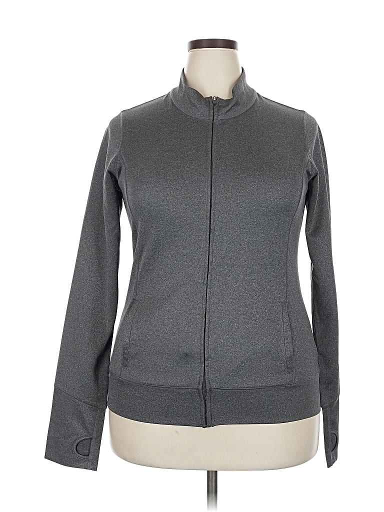 Pre-owned Assorted Brands Track Jacket In Gray