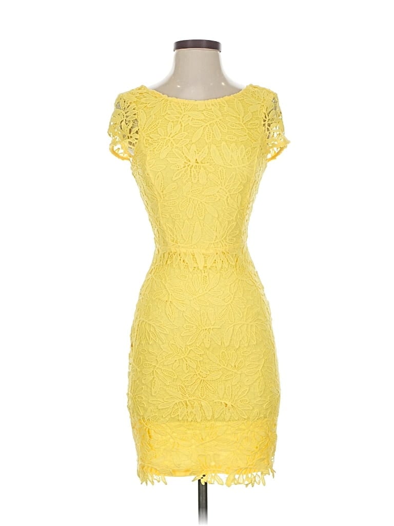 Pre-owned Lulus Cocktail Dress In Yellow