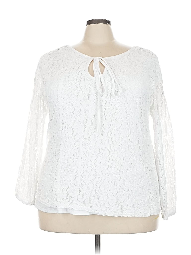 Pre-owned Unbranded Long Sleeve Blouse In White