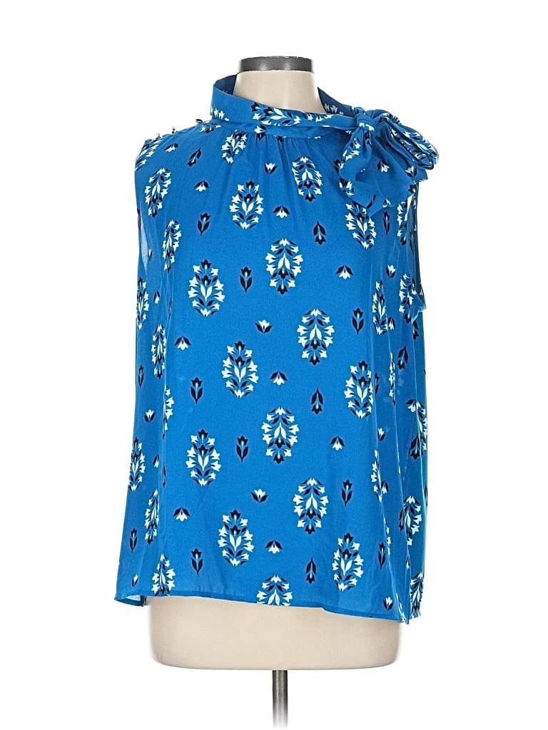 Ann Taylor Sleeveless Blouse In Blue