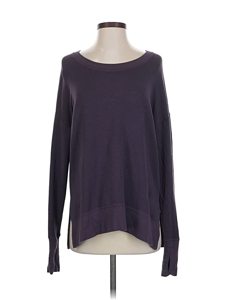 Pre-owned Athleta Long Sleeve T-shirt In Purple