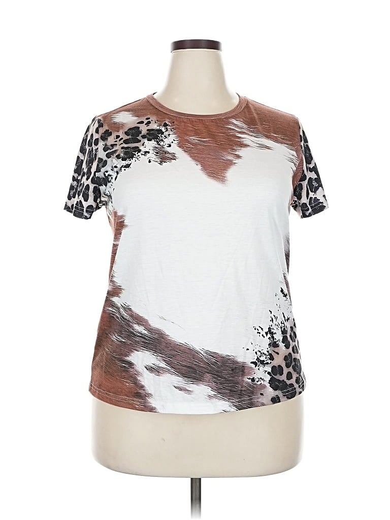 Pre-owned Unbranded Short Sleeve T-shirt In Brown