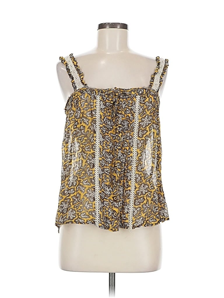 Pre-owned By Anthropologie Sleeveless Blouse In Yellow