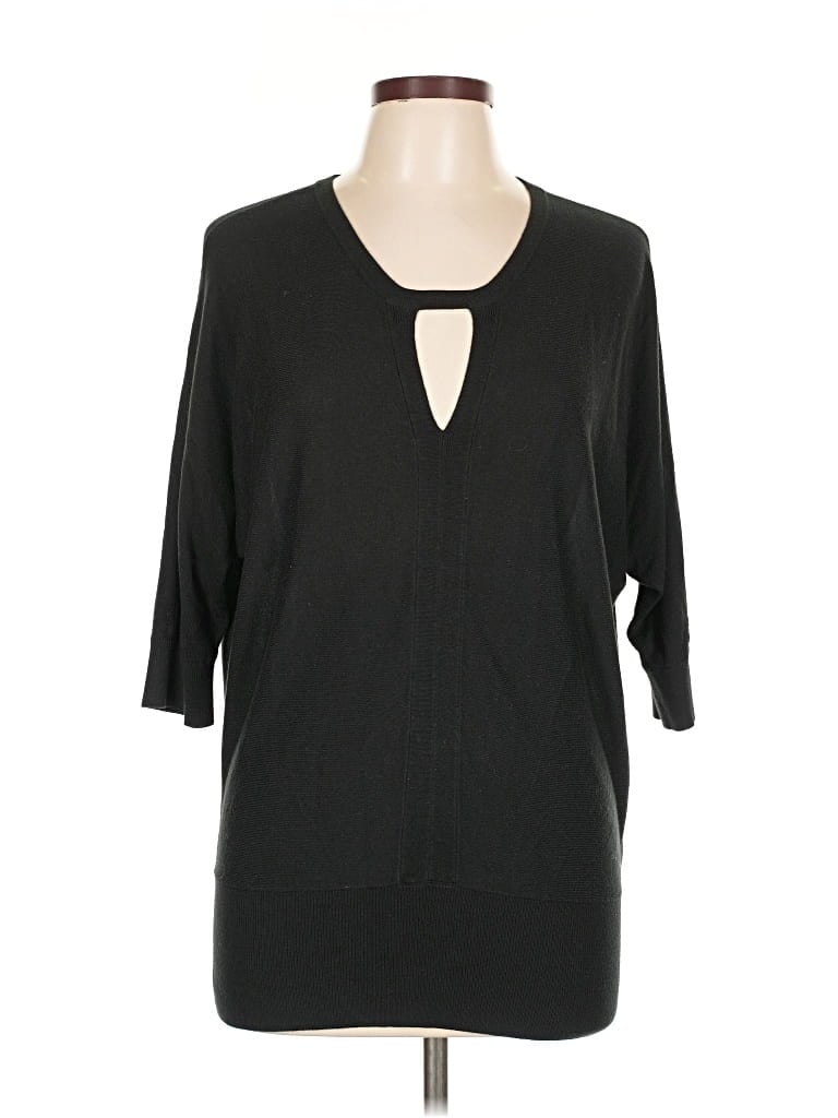 Pre-owned New York And Company Cardigan Sweater In Black