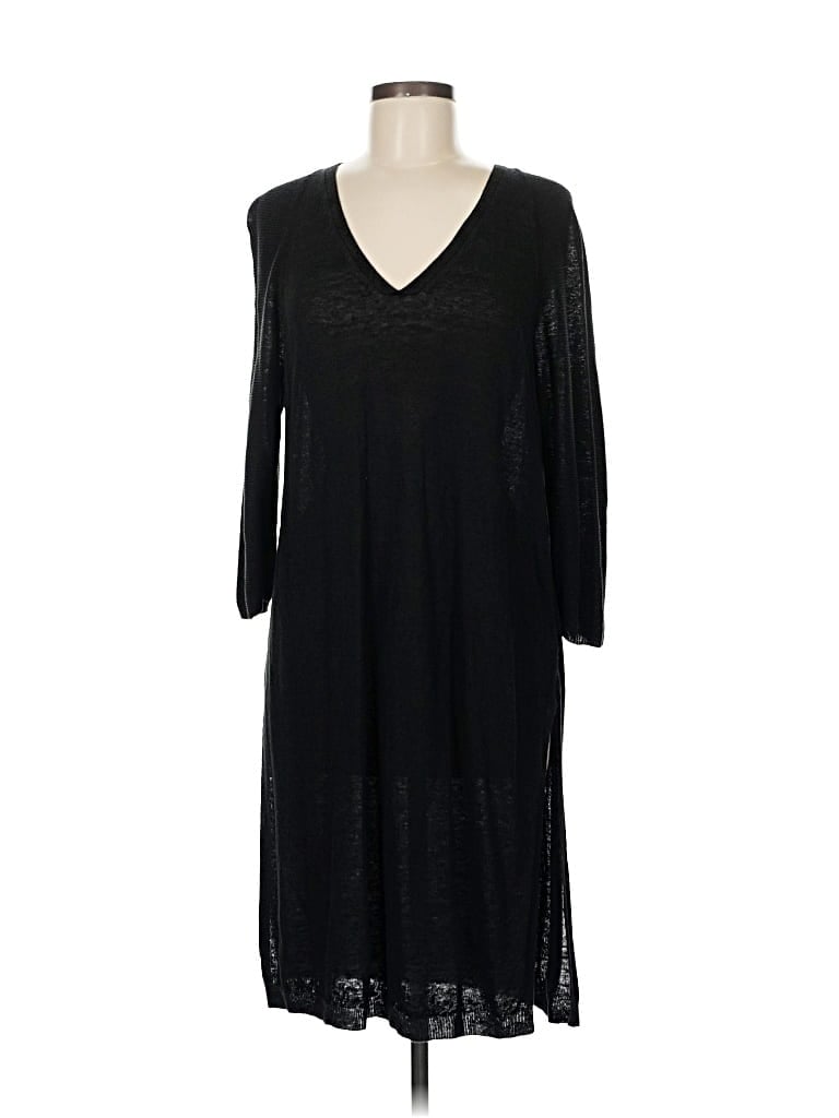 Pre-owned Jjill Casual Dress In Black