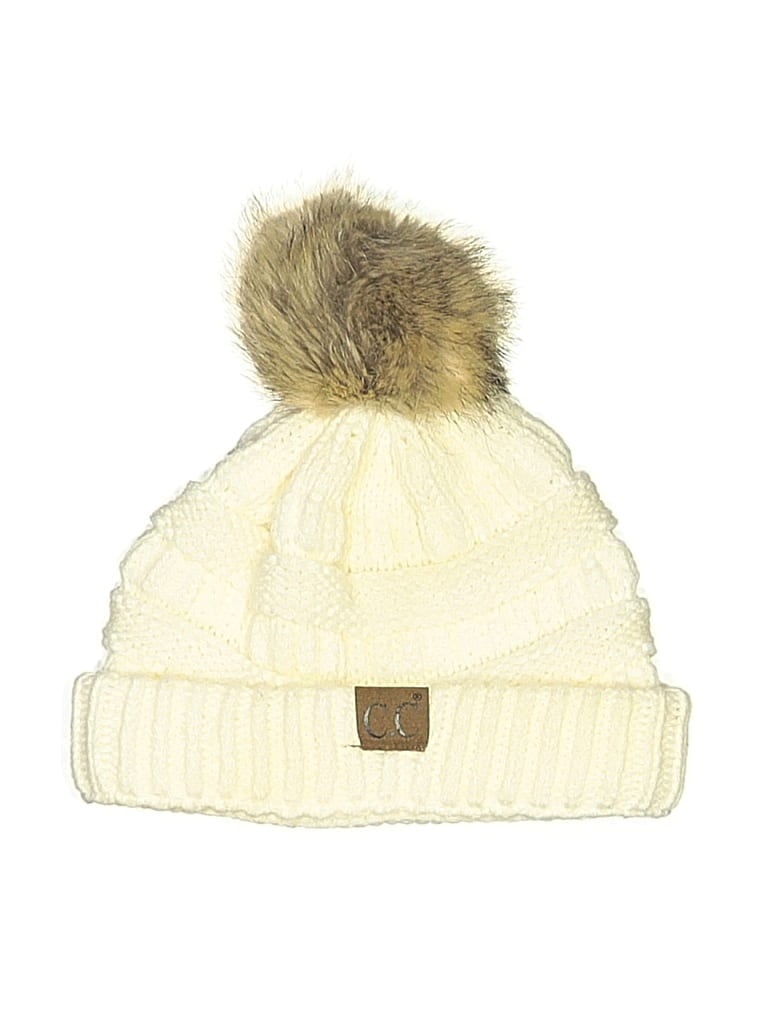 Pre-owned C.c Exclusives Beanie Hat In White