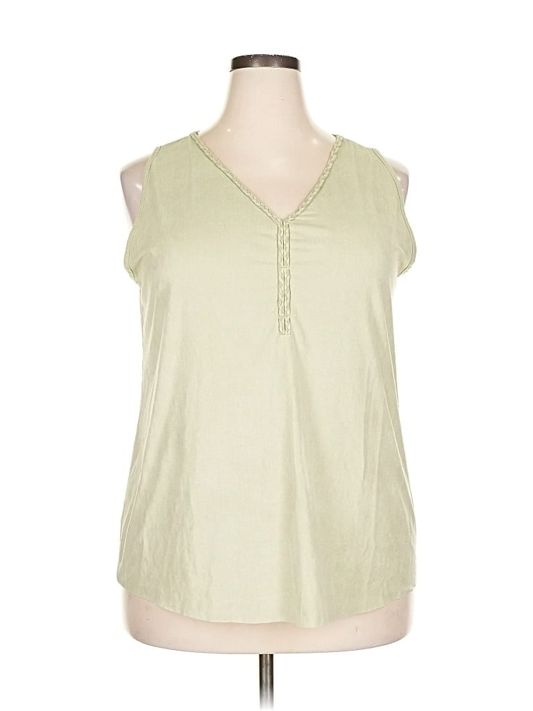 Pre-owned French Laundry Sleeveless Blouse In Green