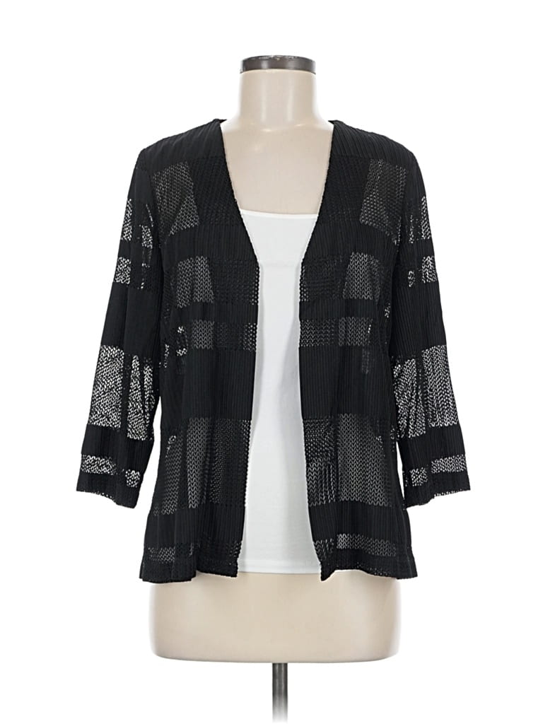 Pre-owned Travelers By Chico's Kimono In Black