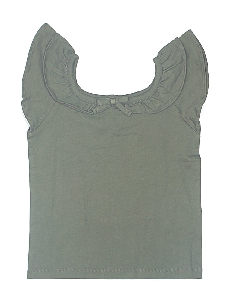 Pre-owned Janie And Jack Kids' Sleeveless Top Green Sweetheart Neckline Tops