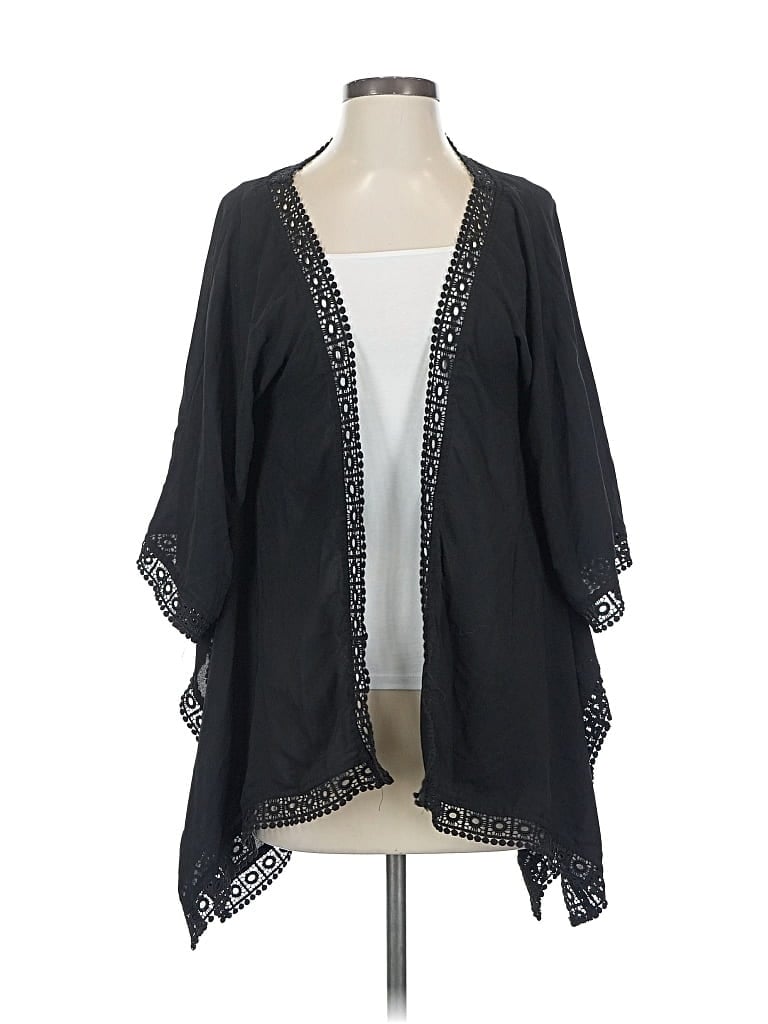 Pre-owned Shein Kimono In Black