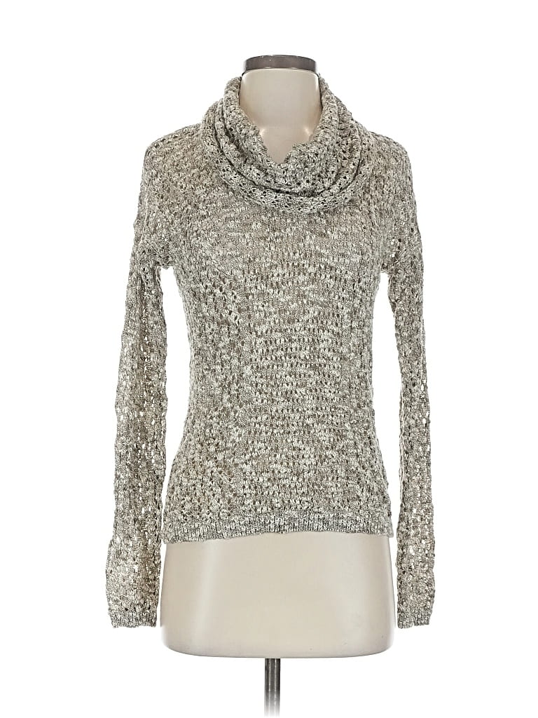 Pre-owned Inc International Concepts Turtleneck Sweater In Silver