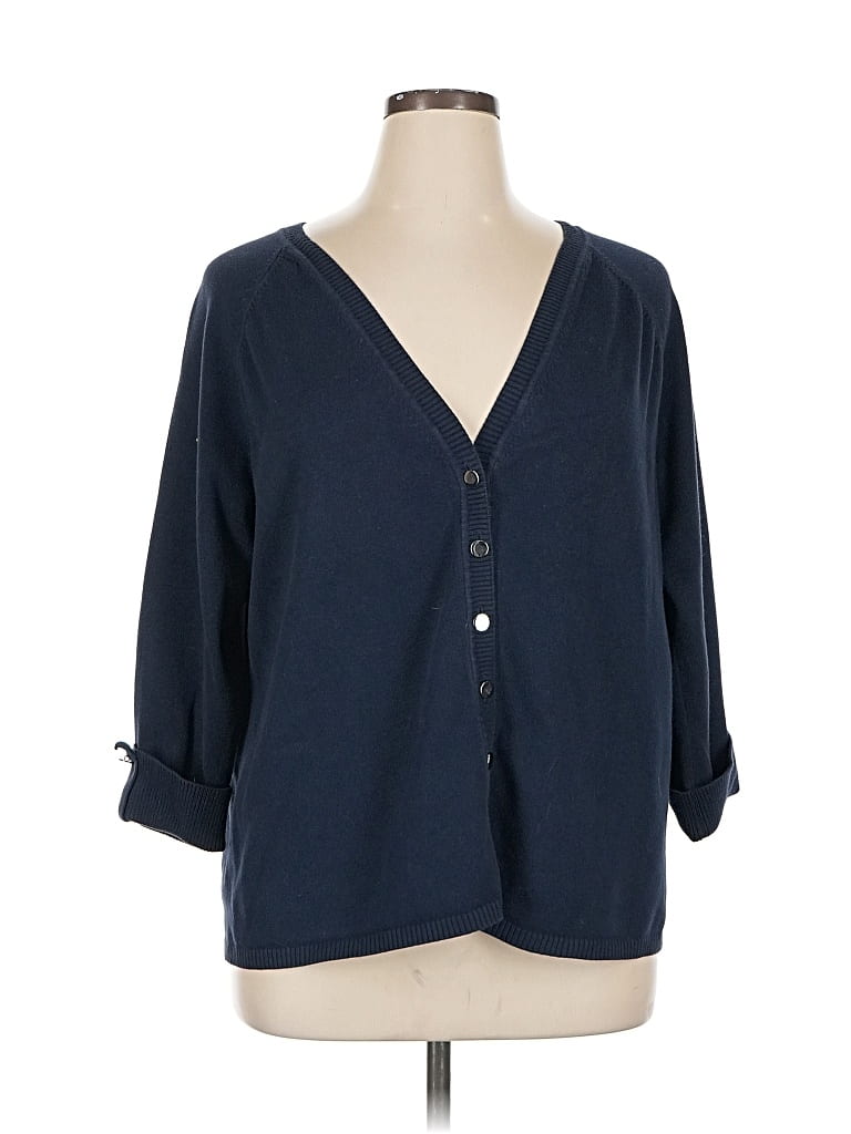 Pre-owned Talbots Cardigan Sweater In Blue