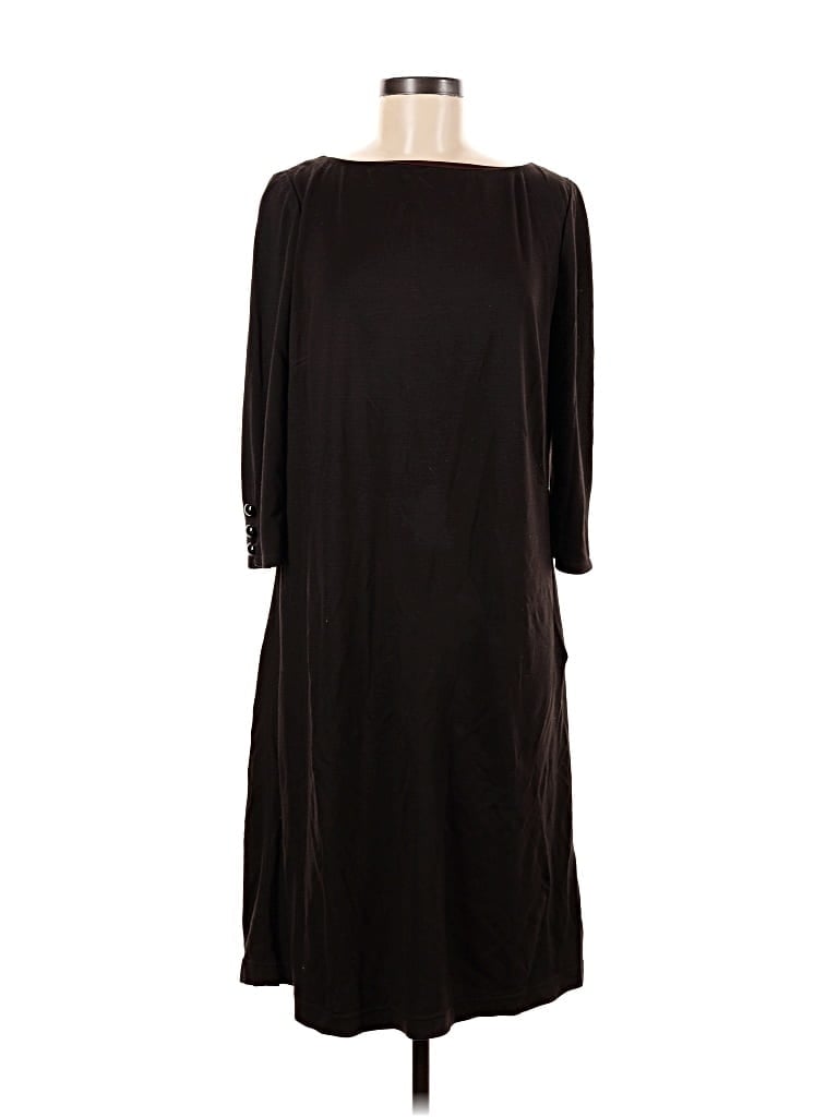 Pre-owned Lands' End Casual Dress In Black