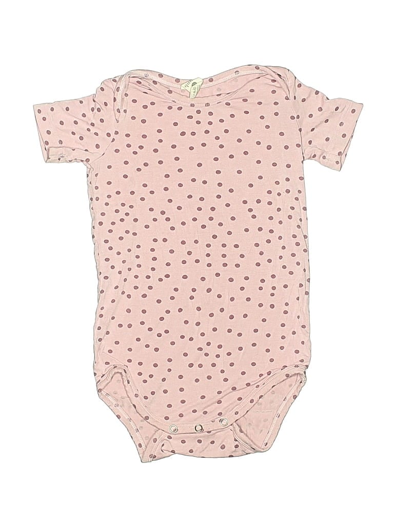Pre-owned Kate Quinn Organics Kids' Short Sleeve Onesie In Pink