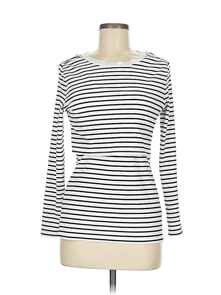 Pre-owned Unbranded Long Sleeve T-shirt In White