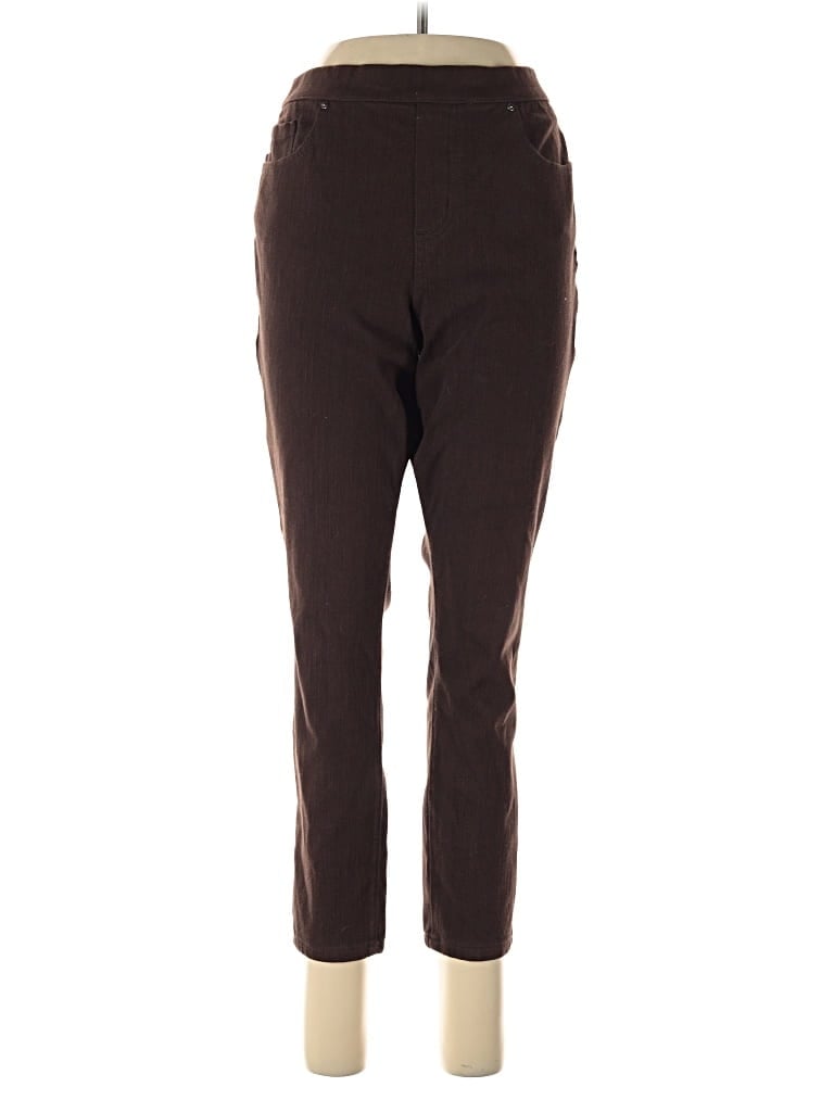 Pre-owned Belle By Kim Gravel Jeggings In Brown