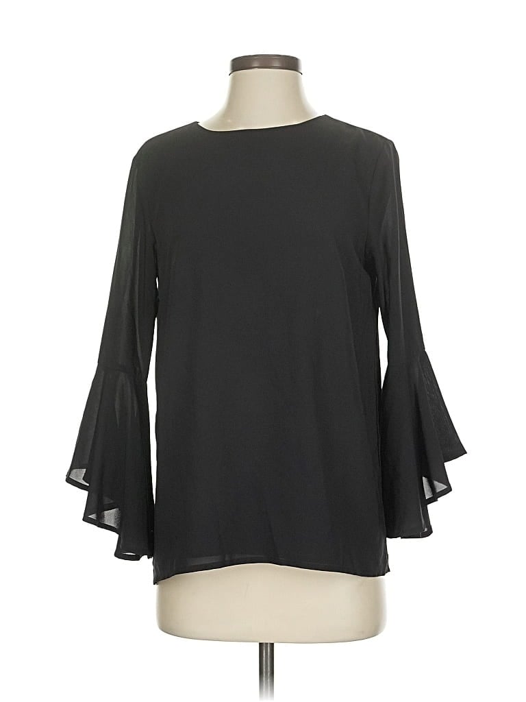 Pre-owned Goldray 3/4 Sleeve Blouse In Black