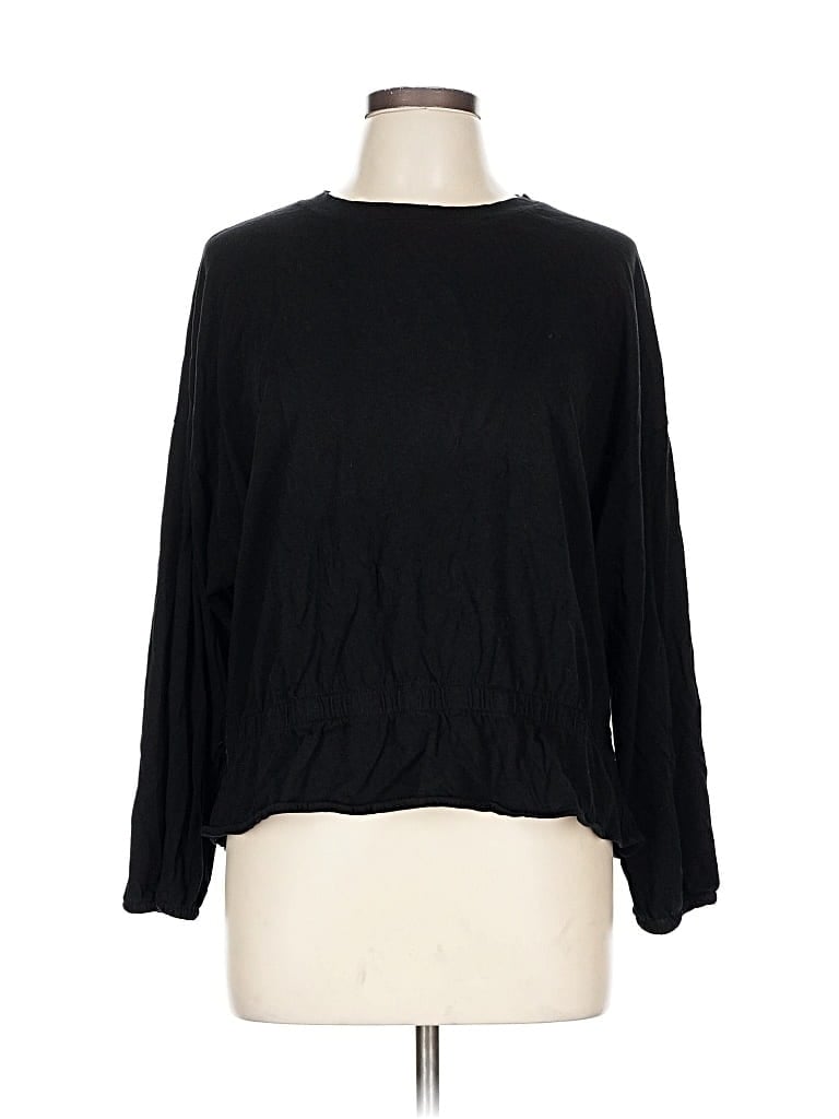 Pre-owned Banana Republic Factory Store 3/4 Sleeve T-shirt In Black