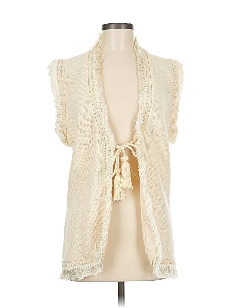 Pre-owned Assorted Brands Cardigan Sweater In White