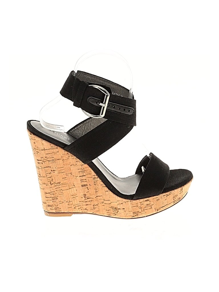 Pre-owned Stuart Weitzman Wedges In Black