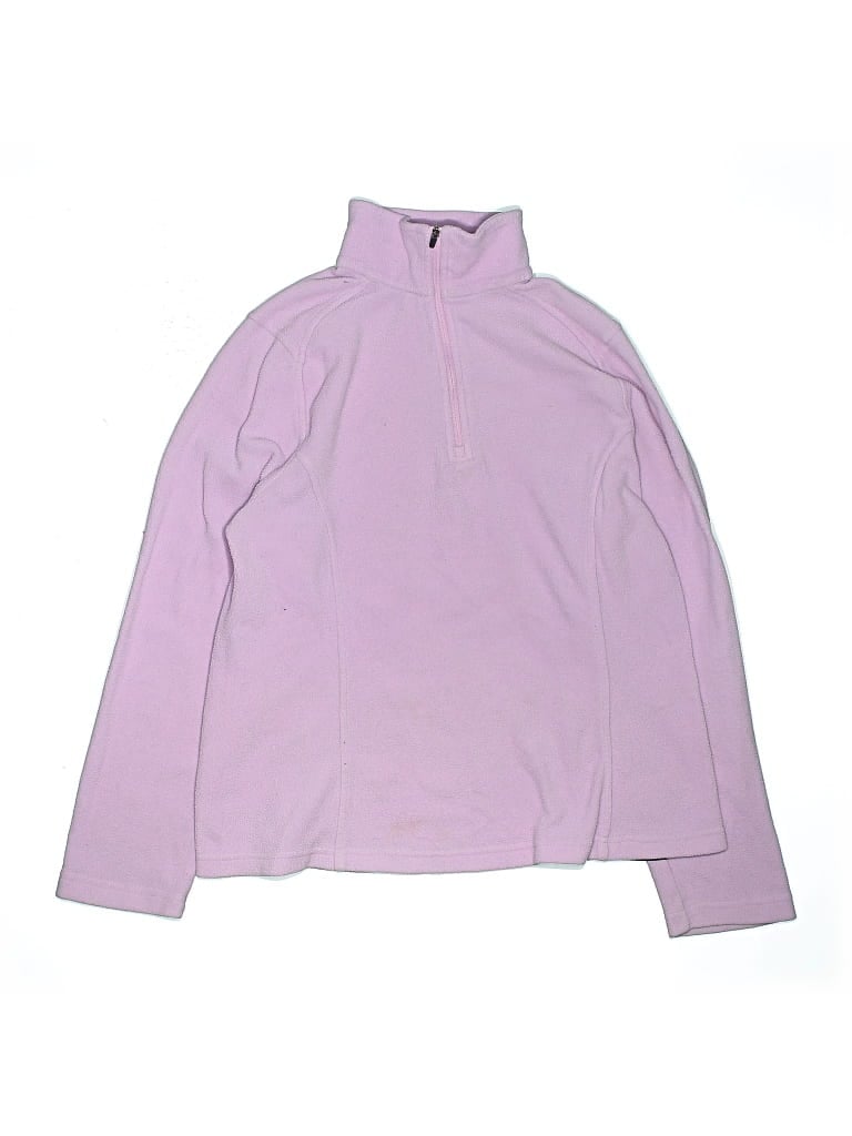 Pre-owned Lands' End Kids' Fleece Jacket In Pink