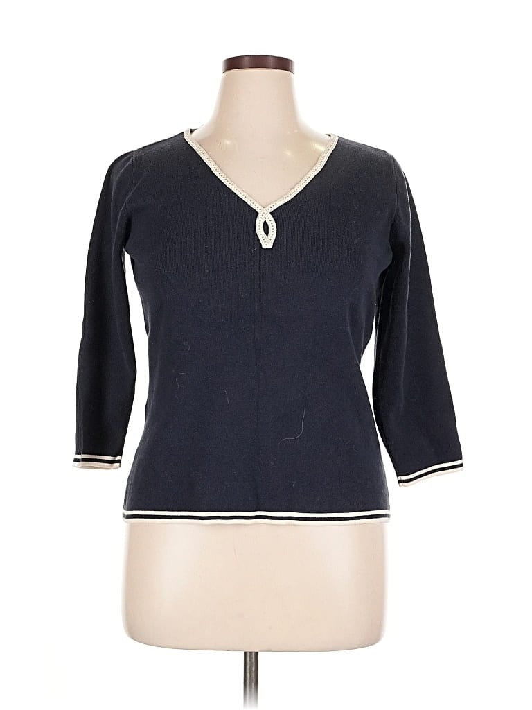 Pre-owned Liz & Co. Pullover Sweater In Blue