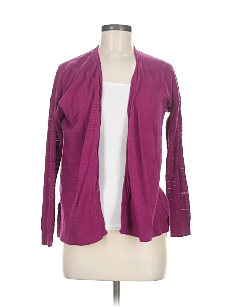Pre-owned Ann Taylor Loft Cardigan Sweater In Purple
