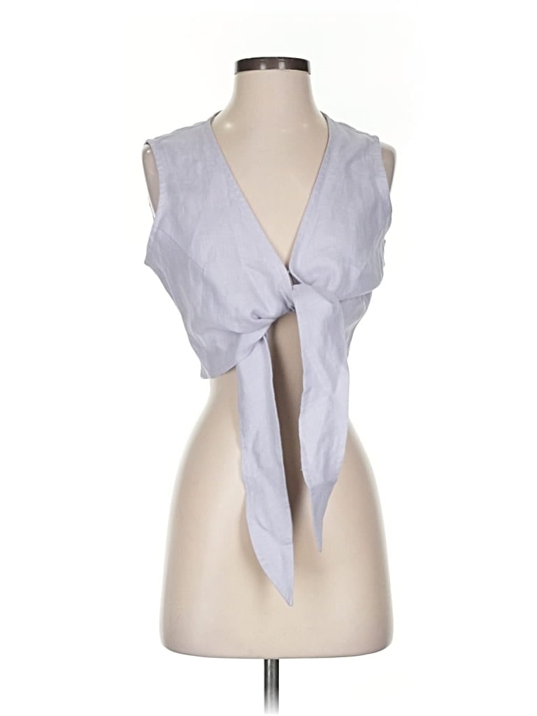 Pre-owned Faithfull The Brand Sleeveless Blouse In Gray