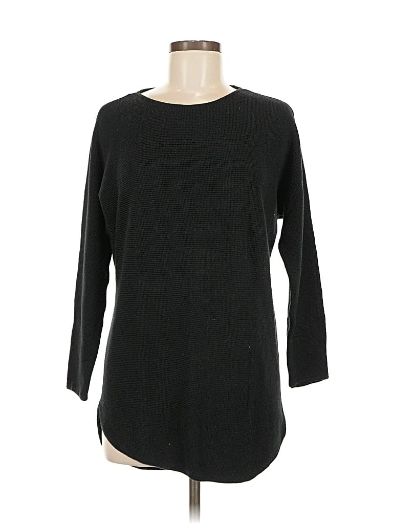 Pre-owned Michael Michael Kors 3/4 Sleeve Top Black Boatneck Tops
