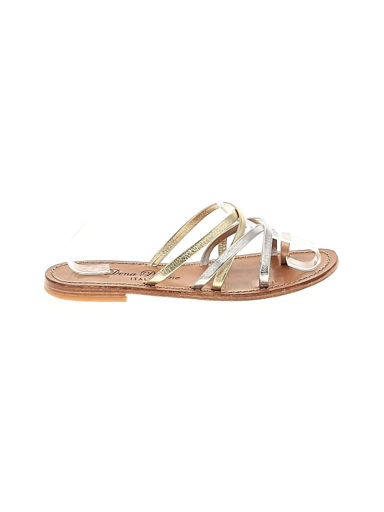 Pre-owned Assorted Brands Sandals In Gold