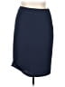 MMF by Mary McFadden 100% Polyester Solid Blue Formal Skirt Size 14 - photo 1