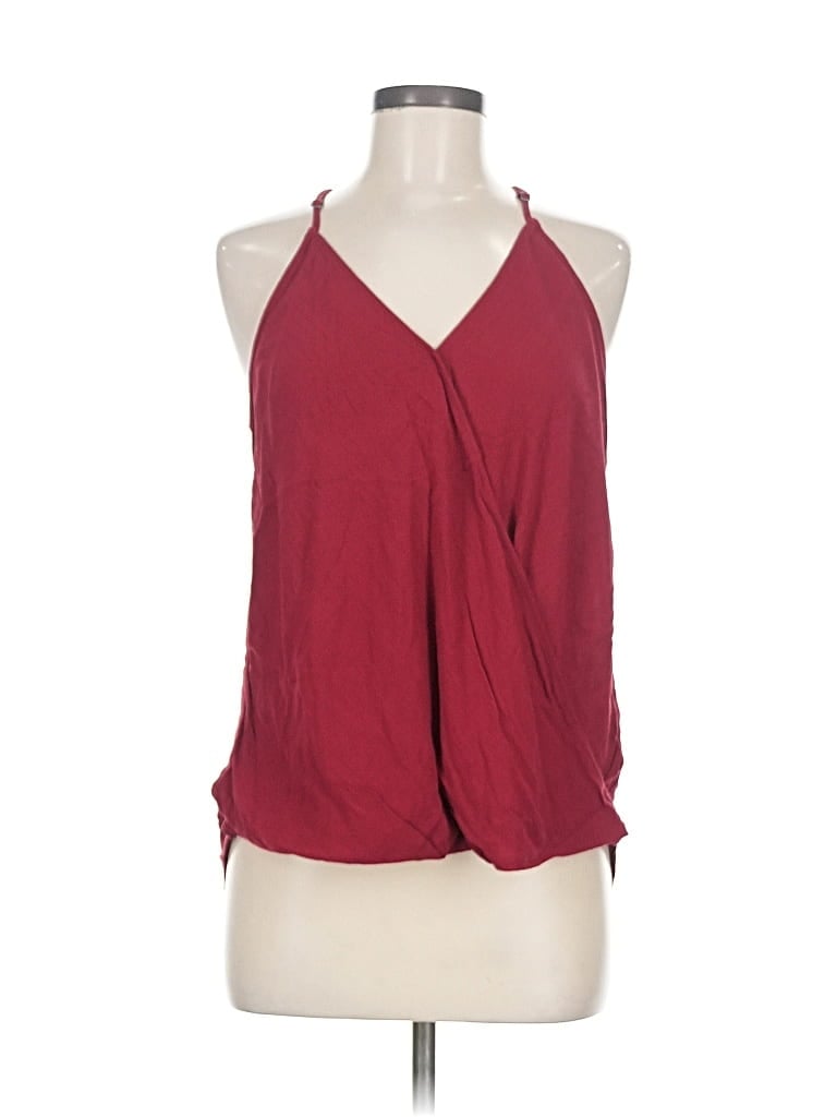 Pre-owned Market & Spruce Sleeveless Blouse In Burgundy