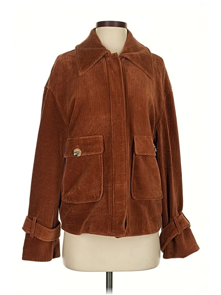 Pre-owned Marled By Reunited Jacket In Brown