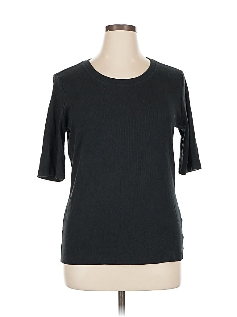 Pre-owned Banana Republic Factory Store 3/4 Sleeve T-shirt In Black