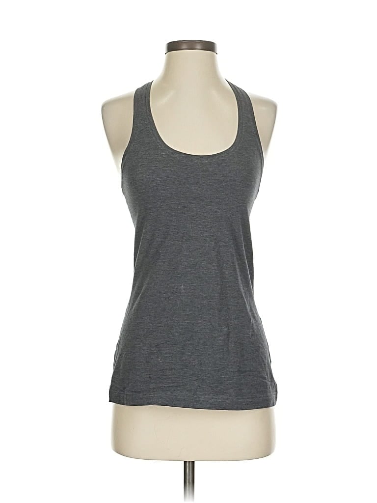 Pre-owned Lululemon Athletica Tank Top Gray Halter Neckline Tops