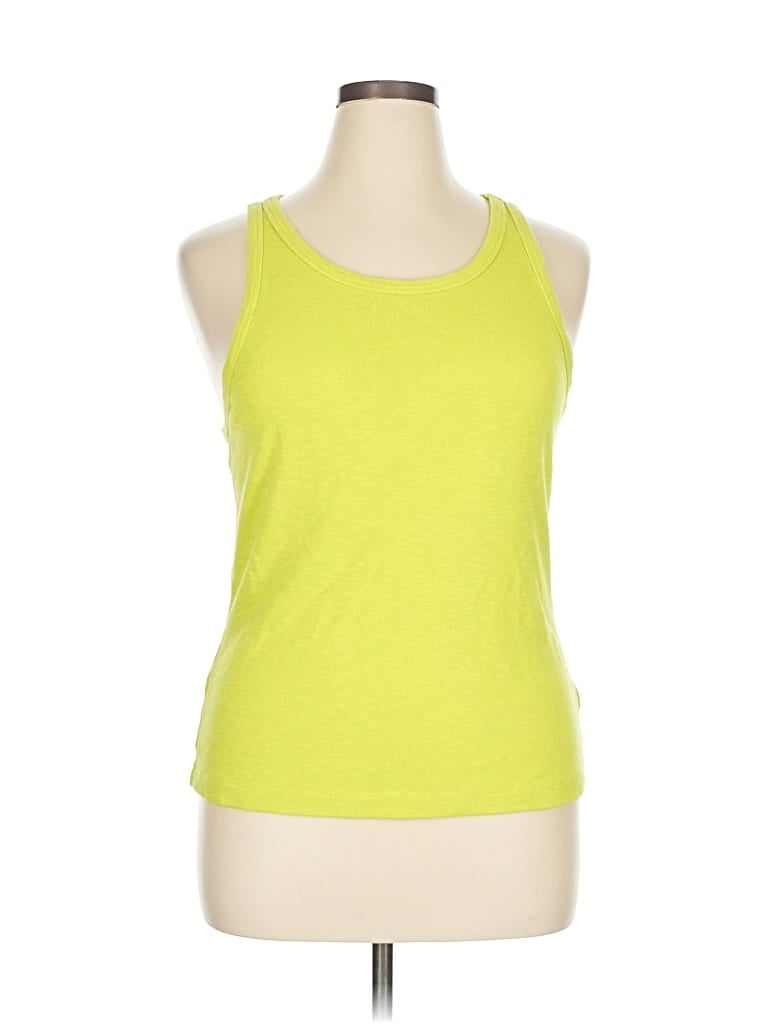 Pre-owned Cabi Tank Top Yellow Halter Neckline Tops