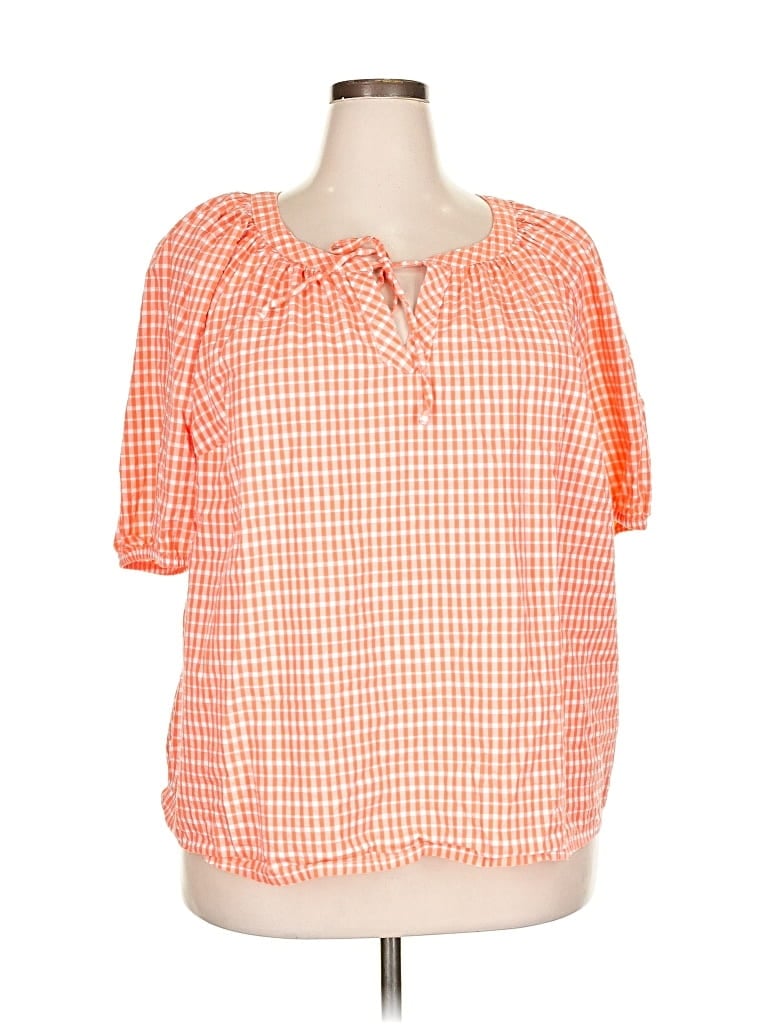 Pre-owned St. John's Bay 3/4 Sleeve Blouse In Orange