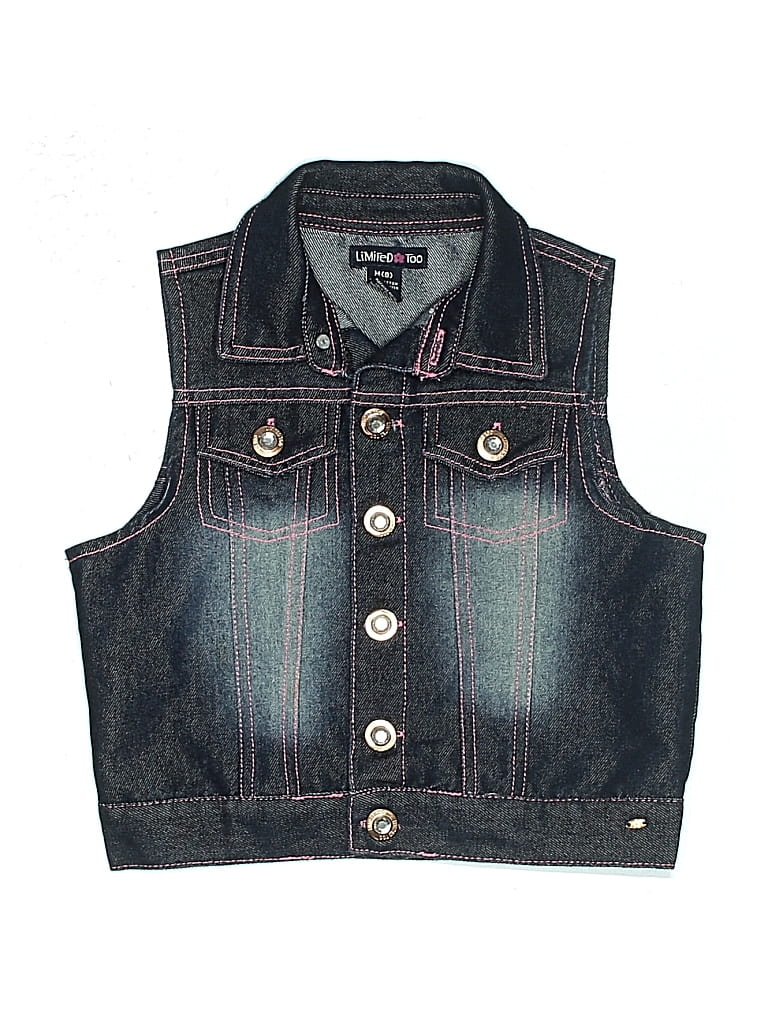Pre-owned Limited Too Kids' Denim Vest In Blue