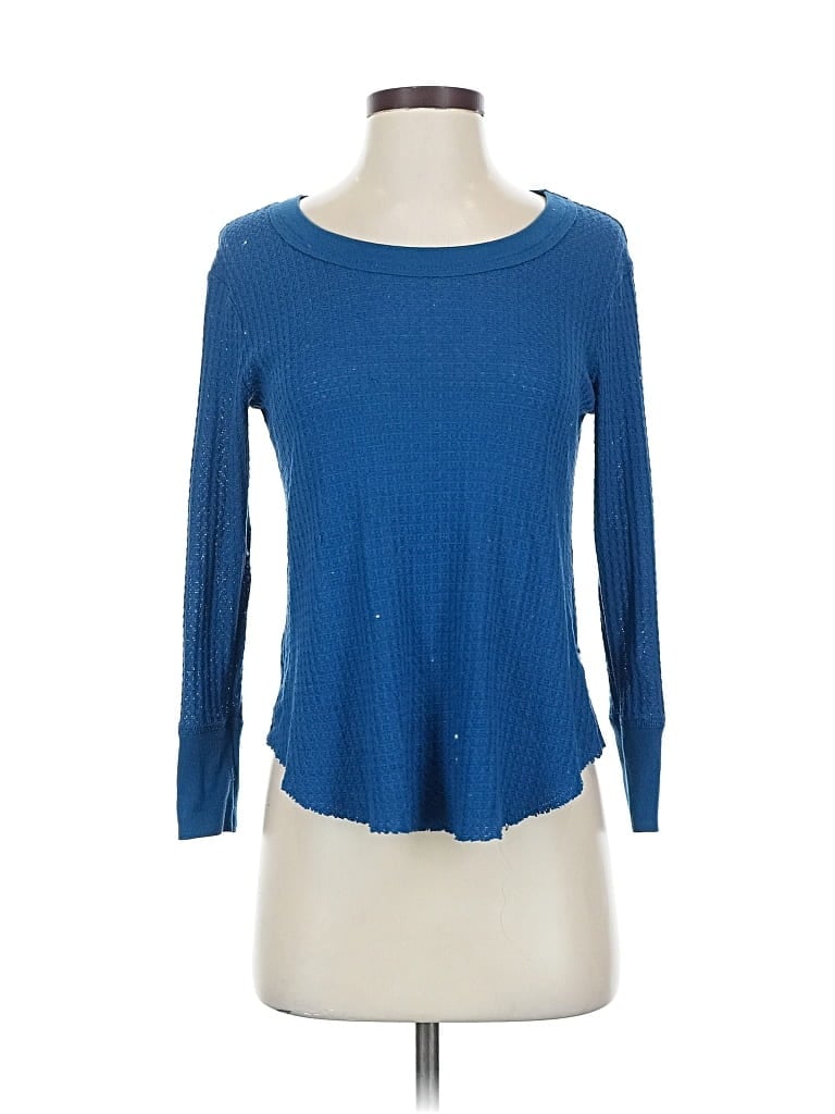 Pre-owned Project Social T Loves Urban Outfitters 3/4 Sleeve T-shirt In Blue