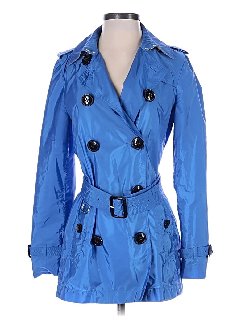 Pre-owned Burberry Trenchcoat In Blue