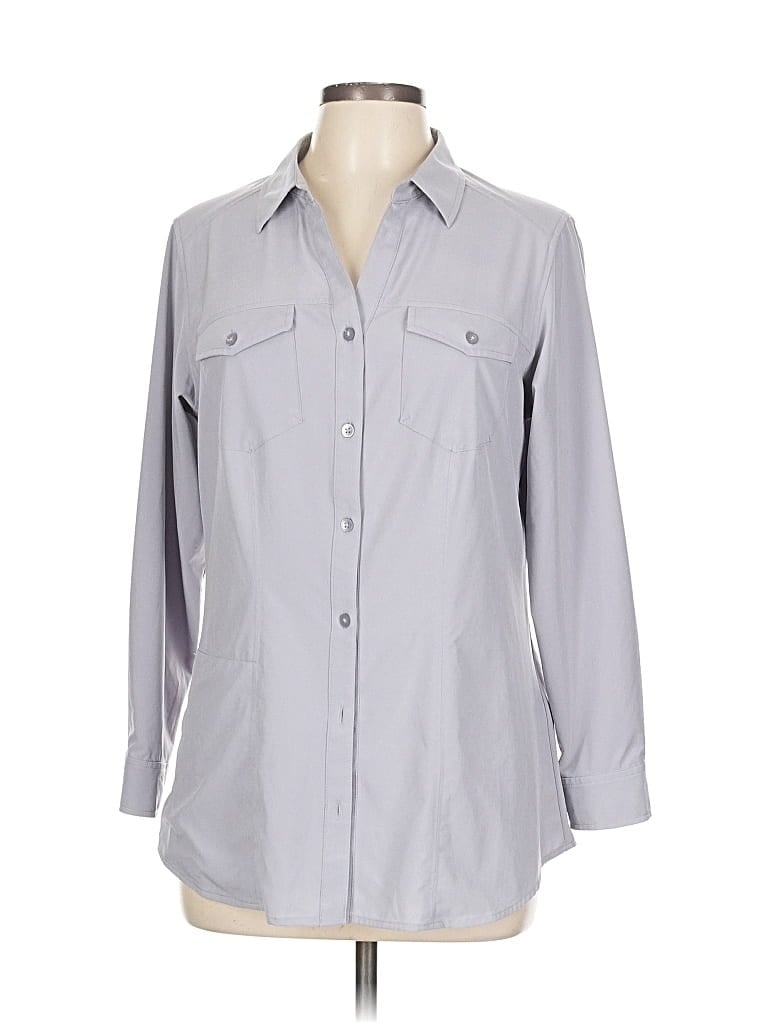 Pre-owned Exofficio 3/4 Sleeve Blouse In Gray