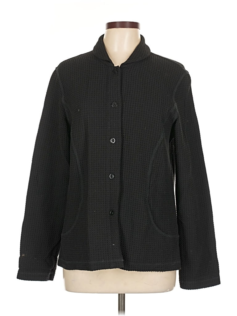 Pre-owned Eileen Fisher Cardigan Sweater In Black