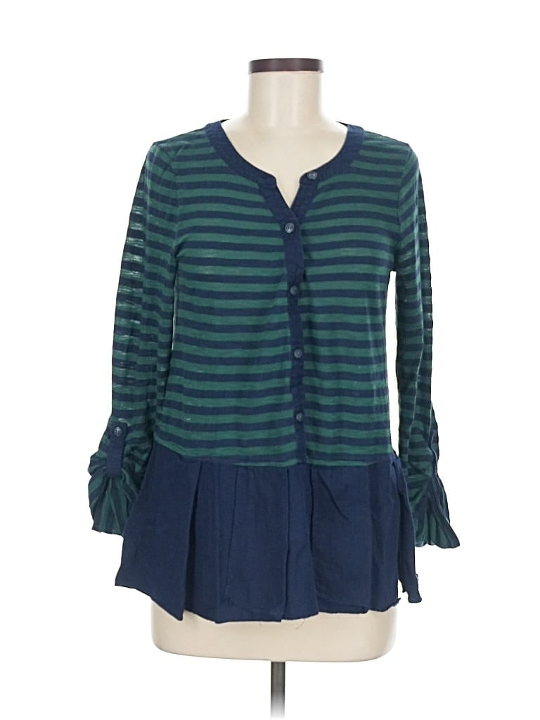 Pre-owned Anthropologie 3/4 Sleeve Blouse In Green